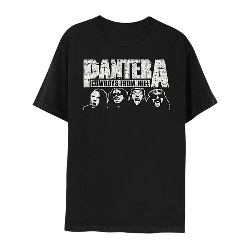 Cowboys From Hell World Tour 2023 Black T-Shirt Front