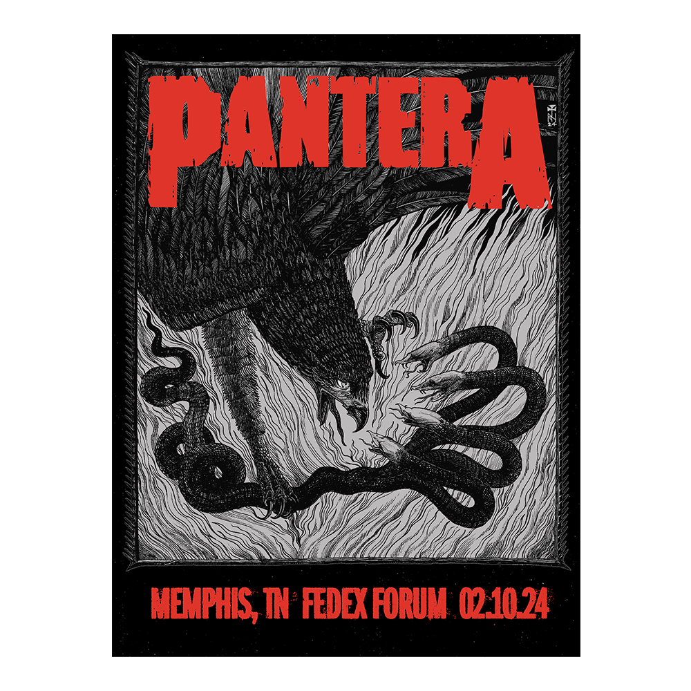 Tour 2024 Lithograph Memphis, TN Pantera Official Store