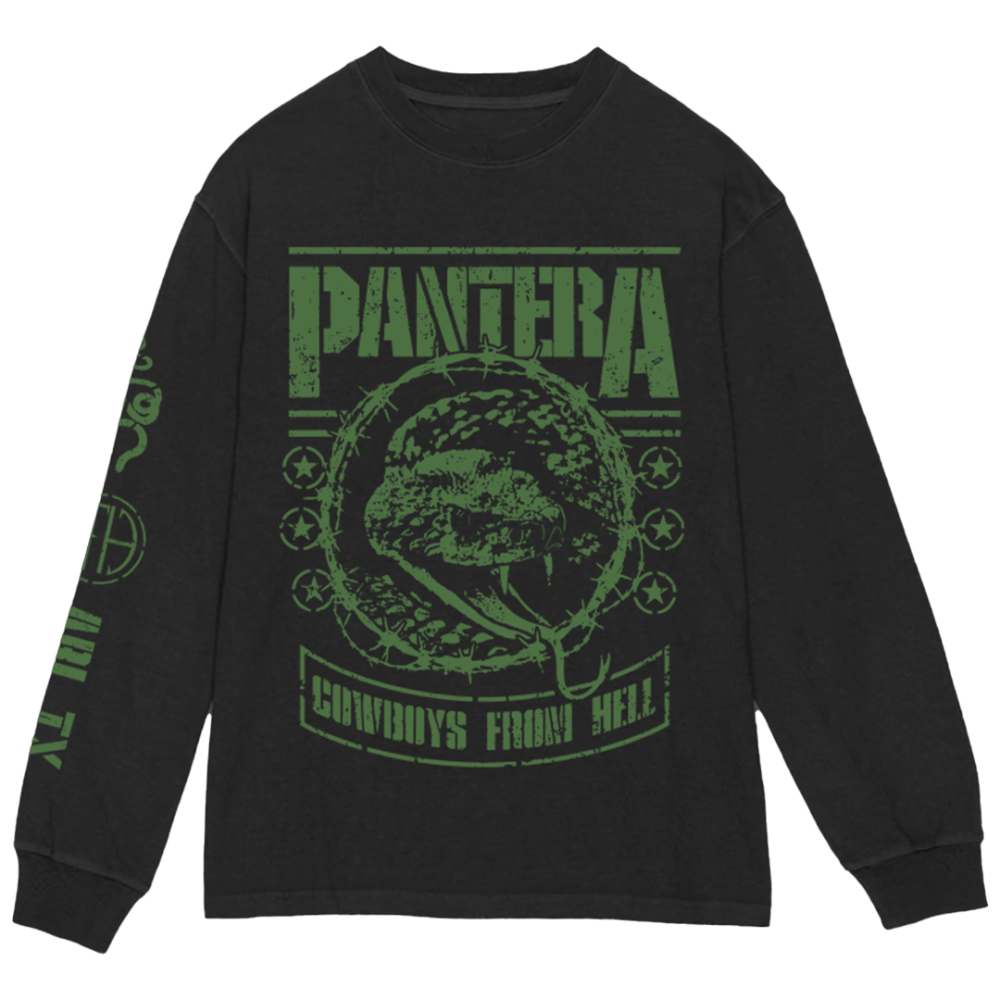 Cowboys From Hell Snake Long Sleeve Shirt - Pantera Official