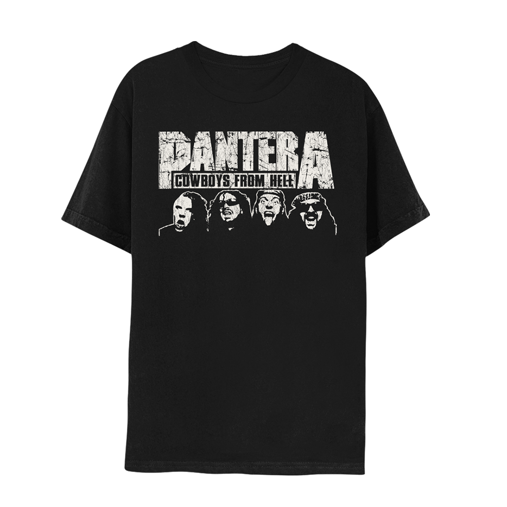 Cowboys From Hell World Tour 2024 Black TShirt Pantera Official Store