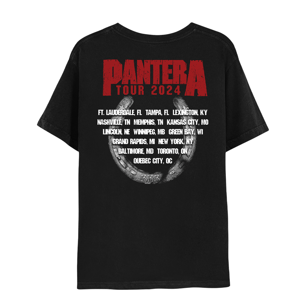 Horseshoe World Tour 2024 Black T-Shirt Back