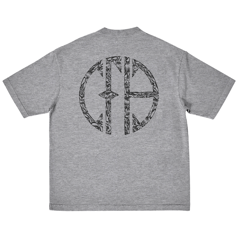 Heather Gray Angry Logo T-Shirt 2
