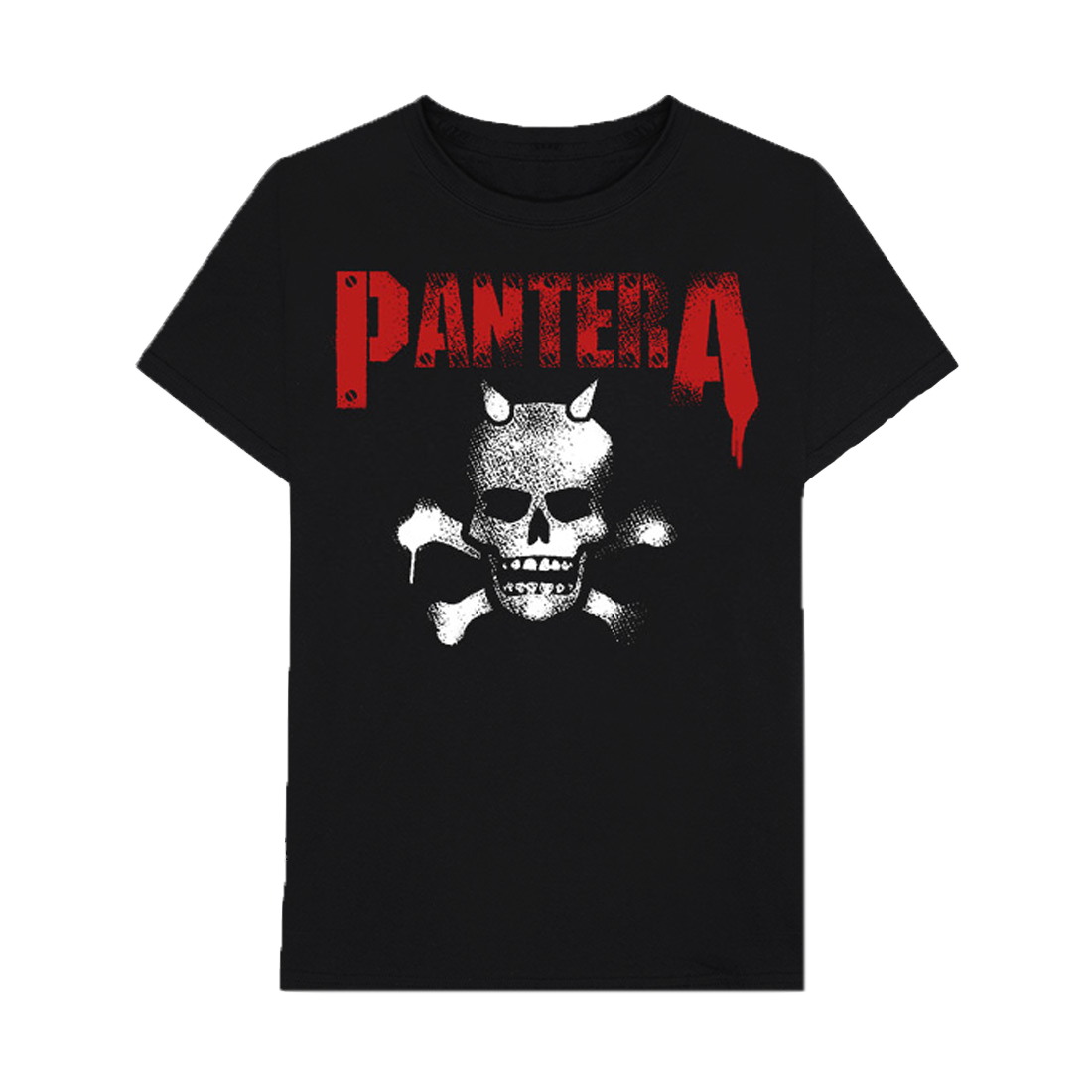 Horned Skull Stencil T-Shirt