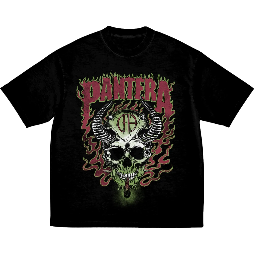 Smoking Skull T-Shirt (Glow In The Dark)