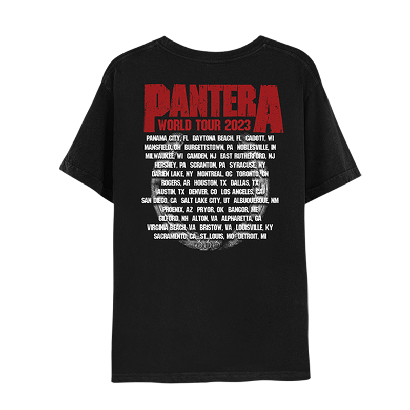 Horseshoe World Tour 2023 Black T-Shirt – Pantera Official Store