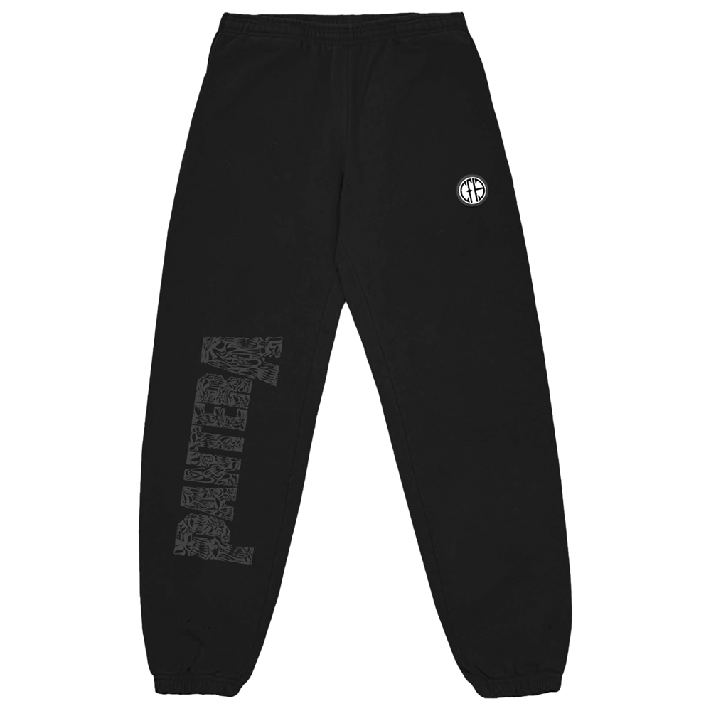 Angry Logo Black Joggers 1