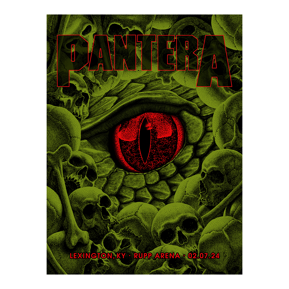 Tour 2024 Lithograph Lexington, KY Pantera Official Store