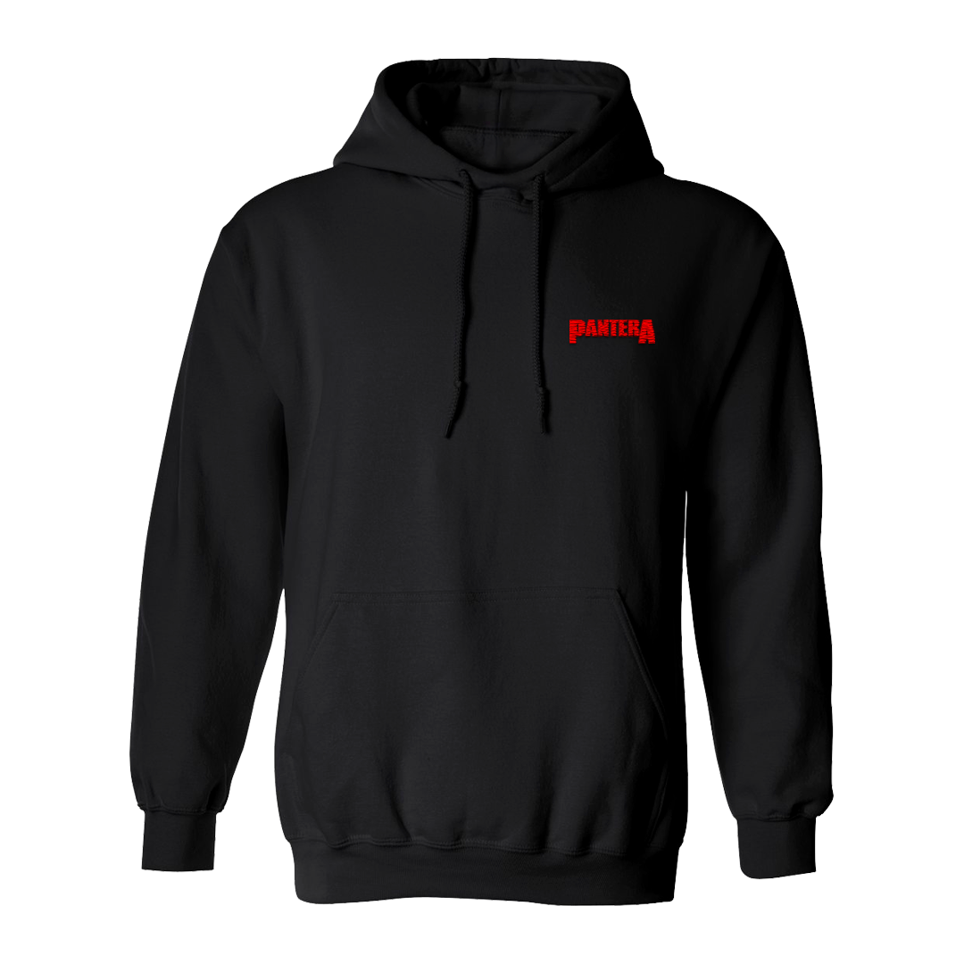 Embroidered Red Pantera Logo Hoodie