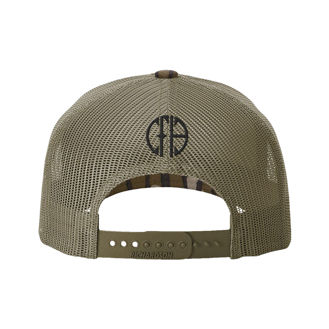 Logo Camo Trucker Hat Back