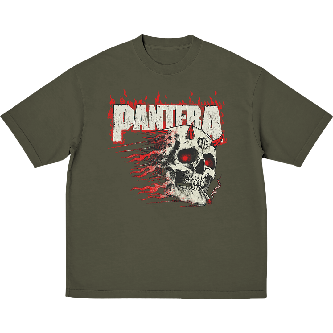 Smoking Skull 2025 Tour T-Shirt Front
