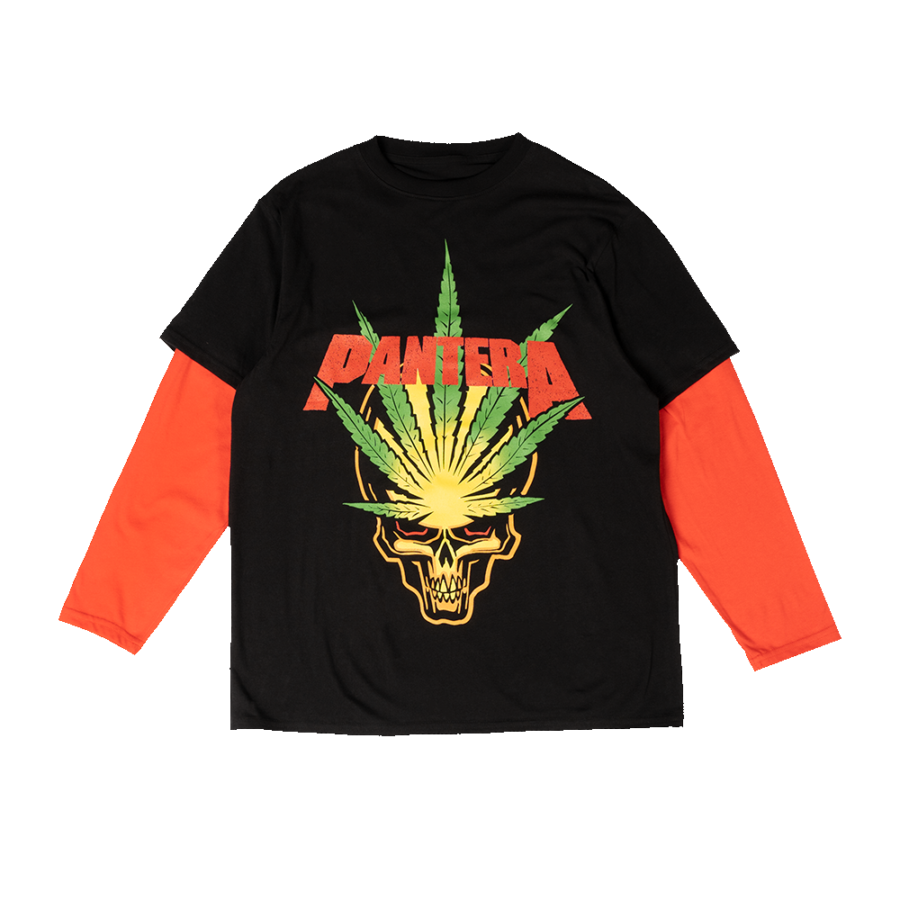 Cannabis Skull Layered Long Sleeve T-Shirt – Pantera Official Store