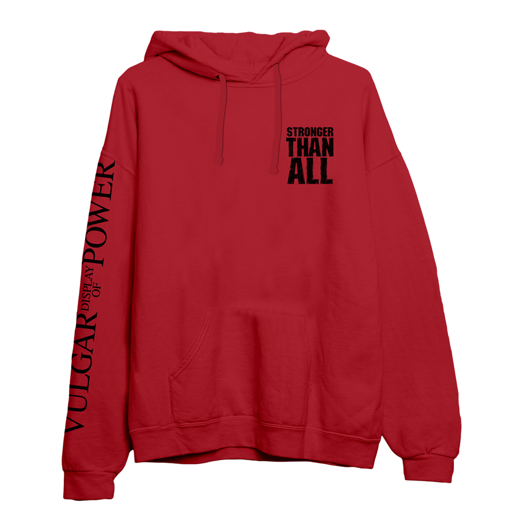 Stronger Than All Red Hoodie Front