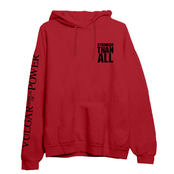 Stronger Than All Red Hoodie Front